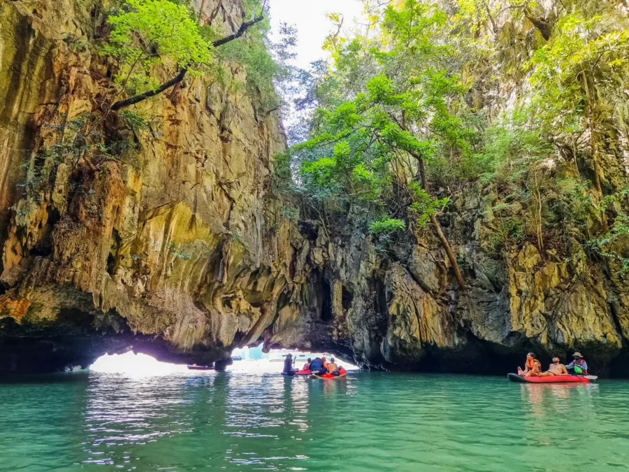 kayaking in the lagoons of ko hong phang nga bay