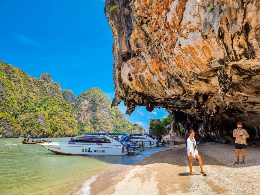 small beach arrival khao phing kan james bond island