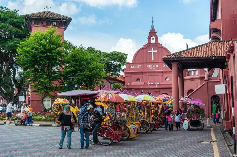 place rouge a malacca malaisie