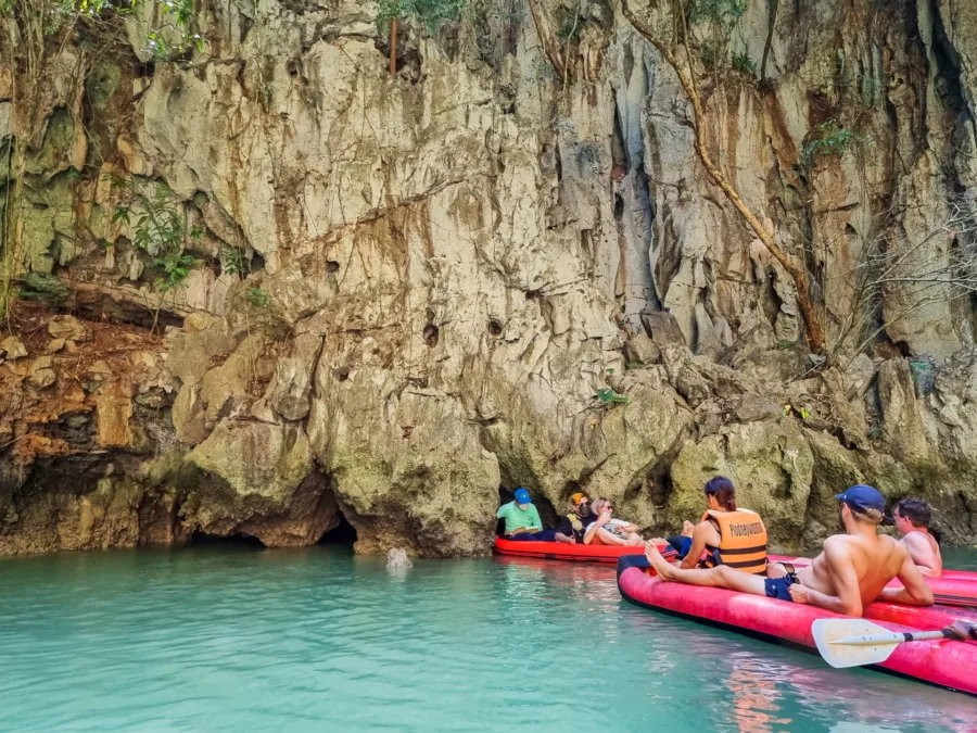 tail passage under narrow cavity ko hong phang nga bay