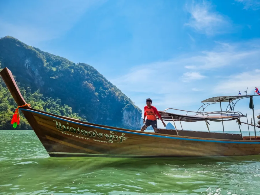 back to our boat after ko hong phang nga bay