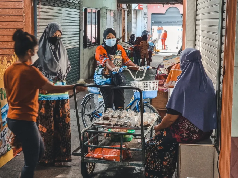 scene of life of residents of ko panyi bay of phang nga