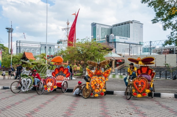 trishaw decore malacca - malaisie