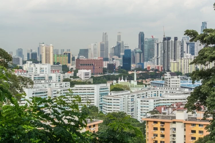 view of singapore from mount faber