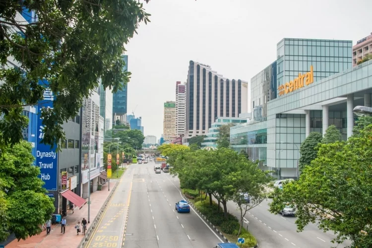 Singapore center traffic flow