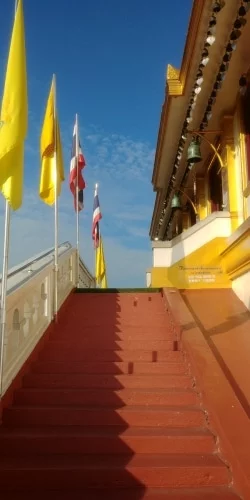 stairs arriving mountain or wat saket bangkok