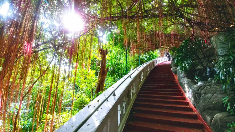 climb chedi mountain or wat saket bangkok