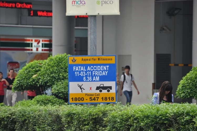 road accident witness search sign singapore