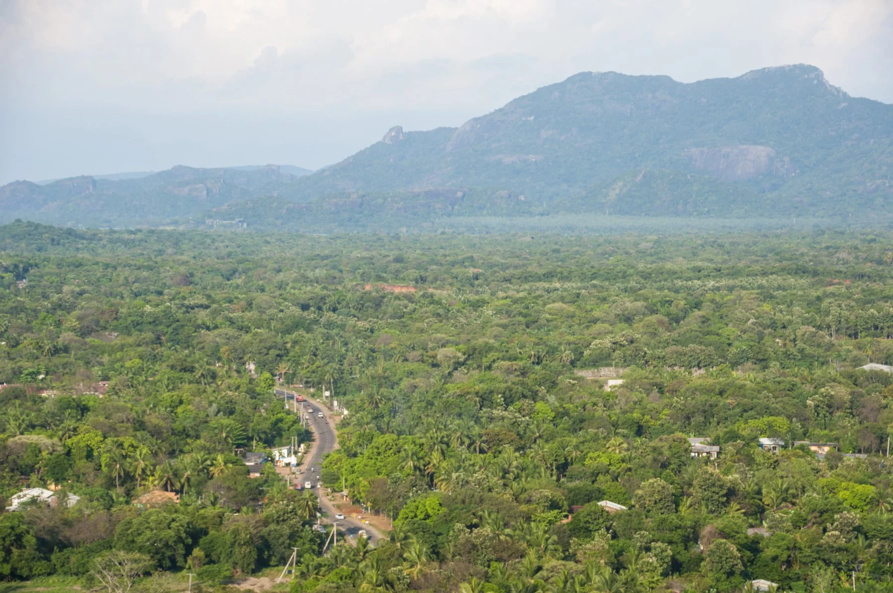 central plain from dambulla caves - sri lanka