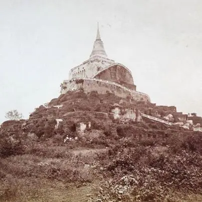 old photo wat saket bangkok