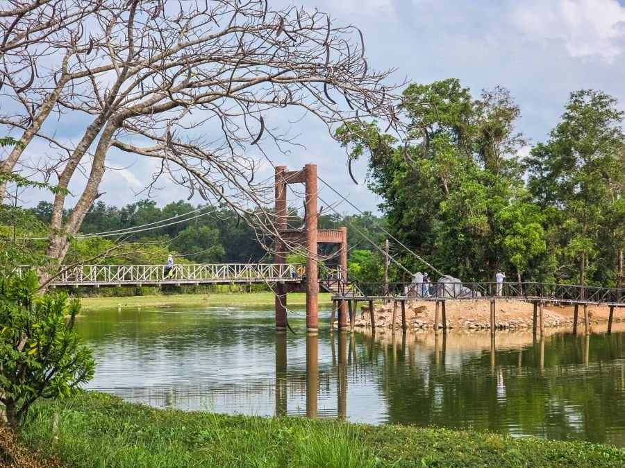 vue du pont suspendu nong yai area development project under royal initiative chumphon