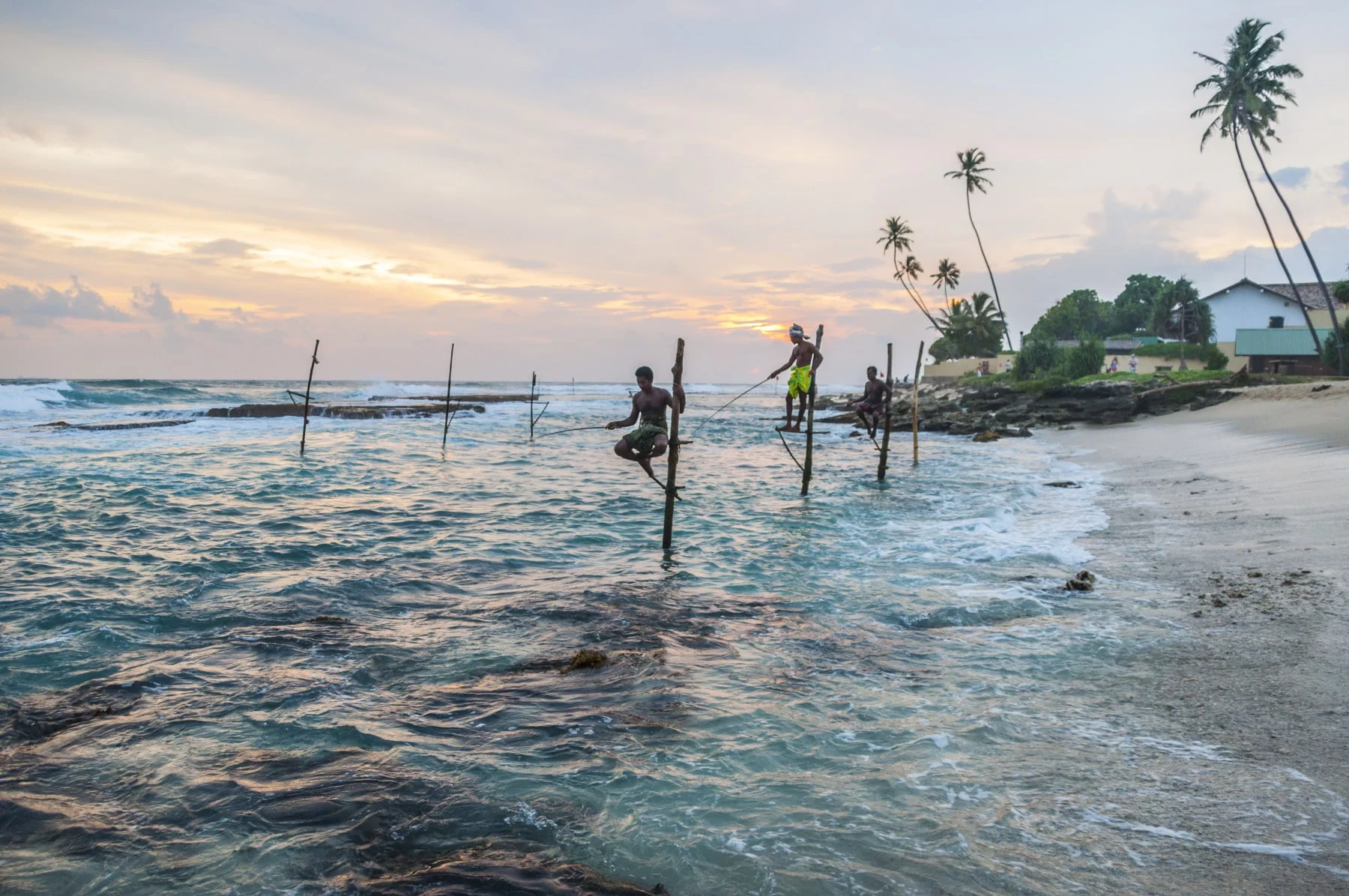 traditional fishermen koggala beach - sri lanka