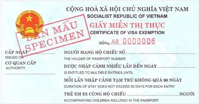 certificat exemption de visa vietnam
