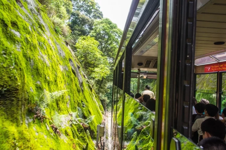 victoria peak funicular ride - hong kong