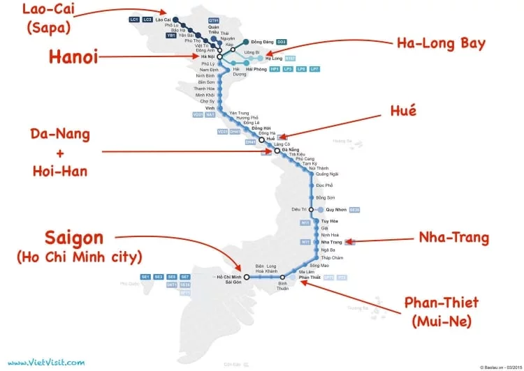 carte reseau ferre train vietnam