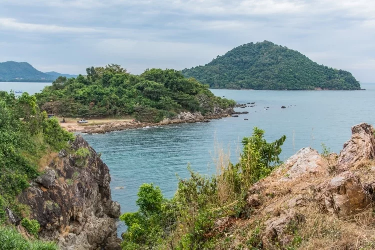 view of noen nangphaya peninsula - chanthaburi - thailand