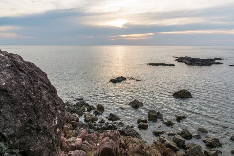 sunset towards chao lao - chanthaburi