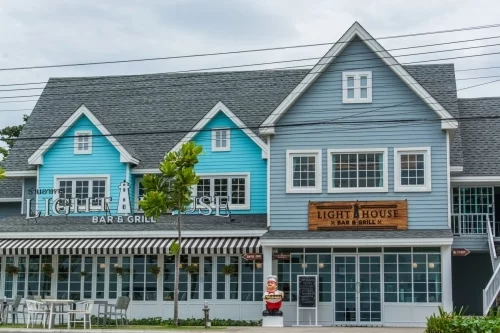 exterior restaurant hotel peggys cove resort kung wiman - chanthaburi