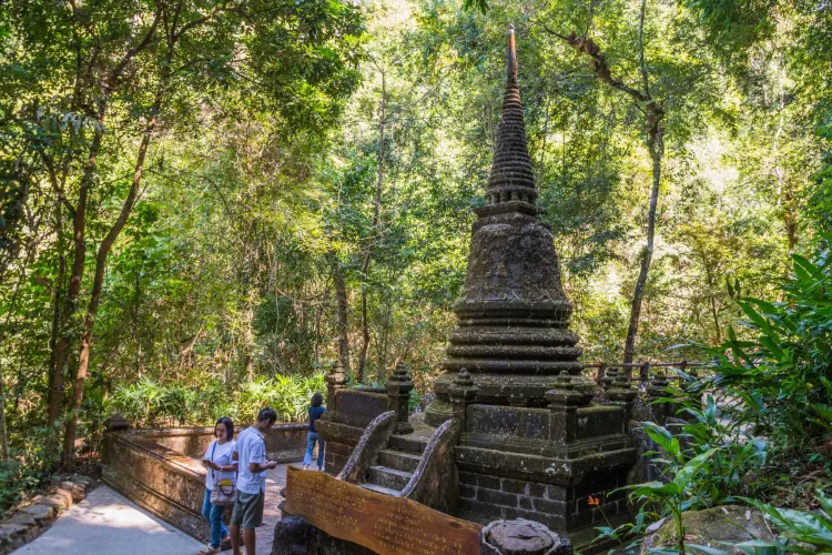 old chedi along khon - namtok phlio - chanthaburi - thailand