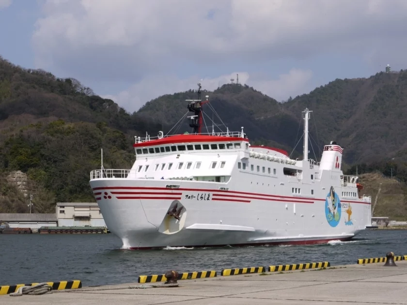 Ferry Shirashima at Sakaiminato port Japan