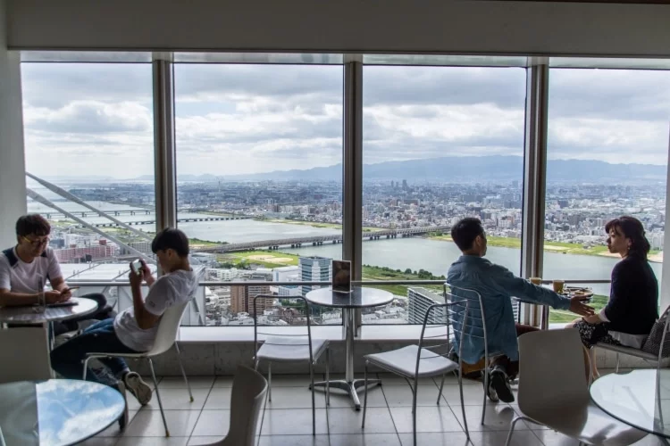 cafe umeda sky building osaka japan