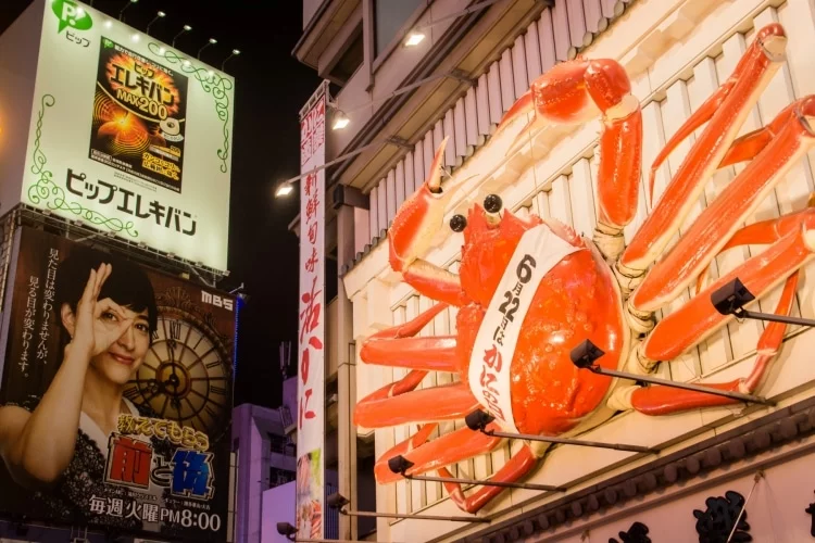 giant crab dotonbori osaka - japan