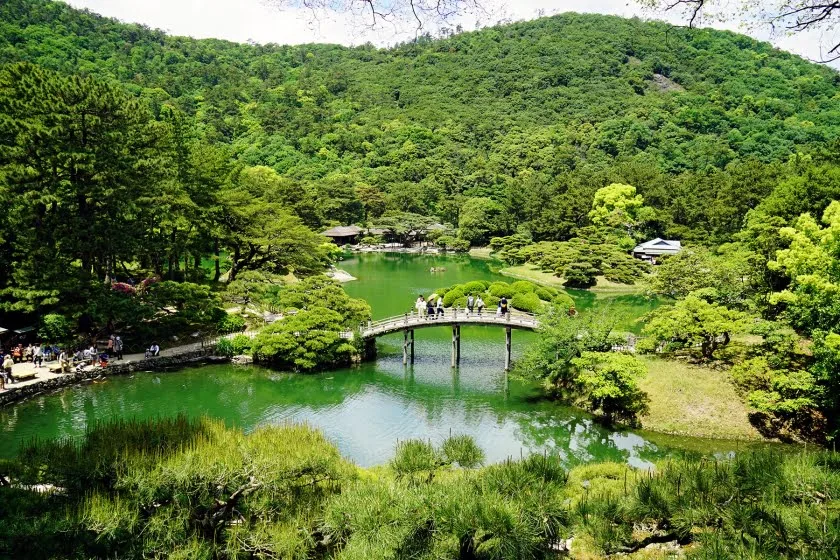 garden ritsurin-koen takamatsu shikoku japan