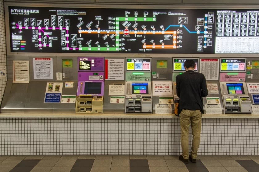 automatic ticket machines metro trains japan