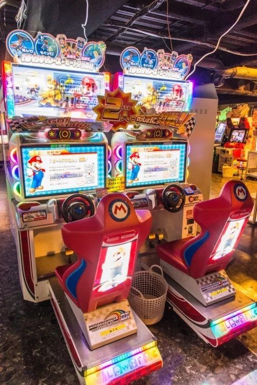 mario kart arcade fun cue sanjo dori st nara - japan