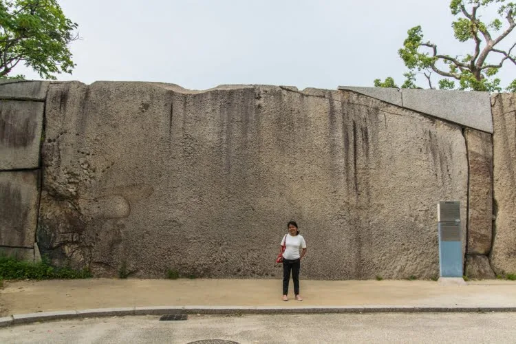 megalith taikoishi castle osaka japan