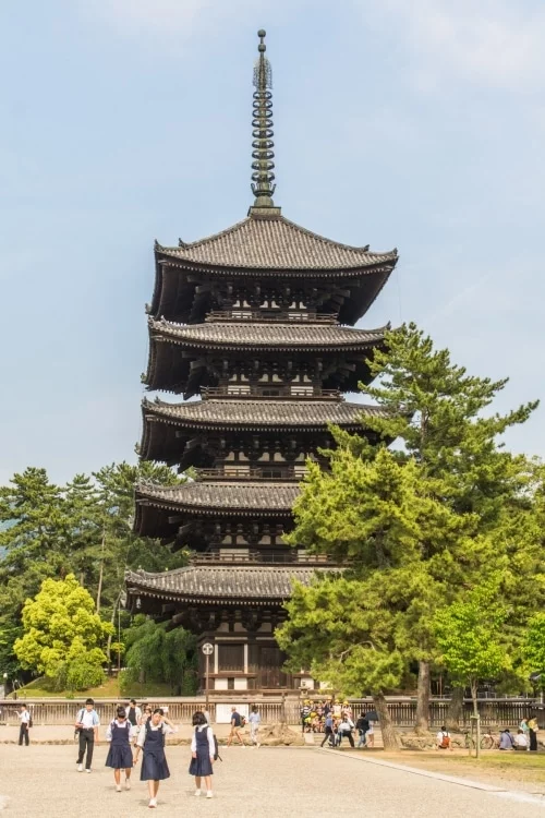 five-storied pagoda kofuku-ji nara - japan