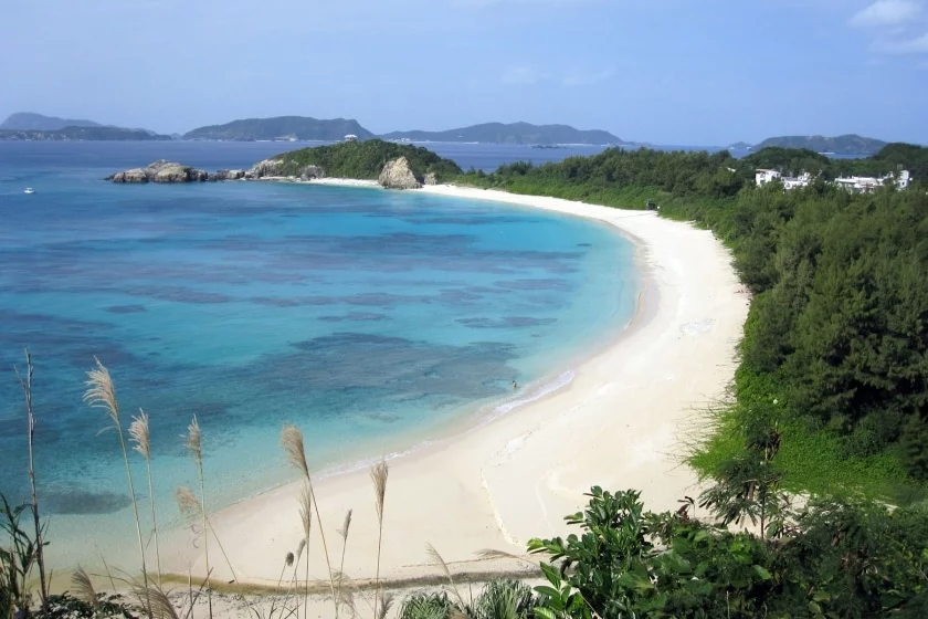 aharen beach on tokashiki island okinawa japan