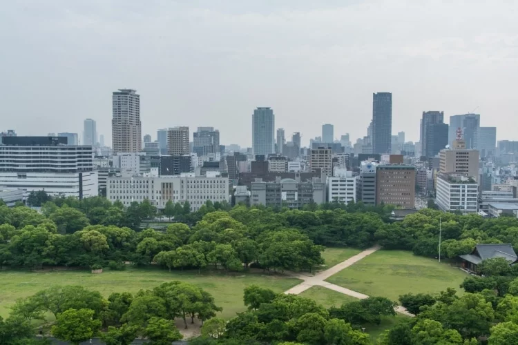 osaka castle viewpoint japan