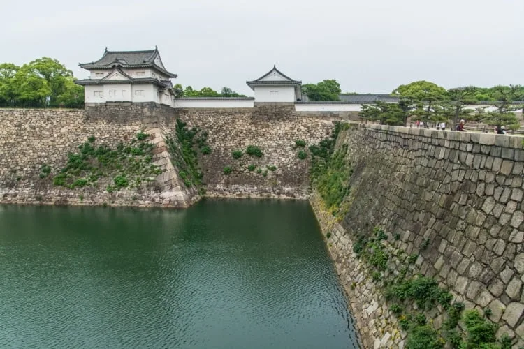 osaka castle rampart japan