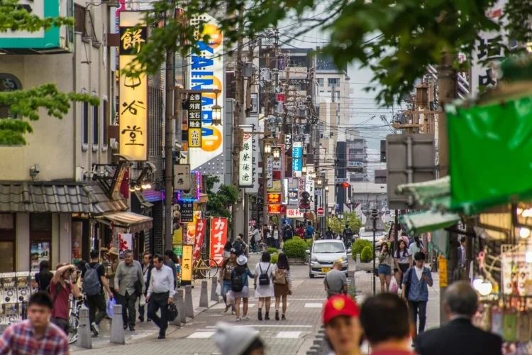 sanjo dori street nara - japan