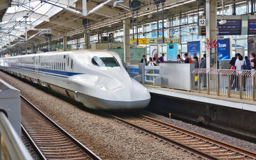 train shinkansen station kyoto japan