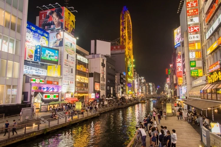 dotonbori osaka canal view - japan