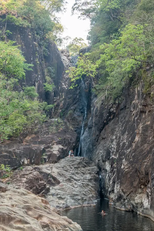 cliff waterfall khlong phlu ko chang - thailand