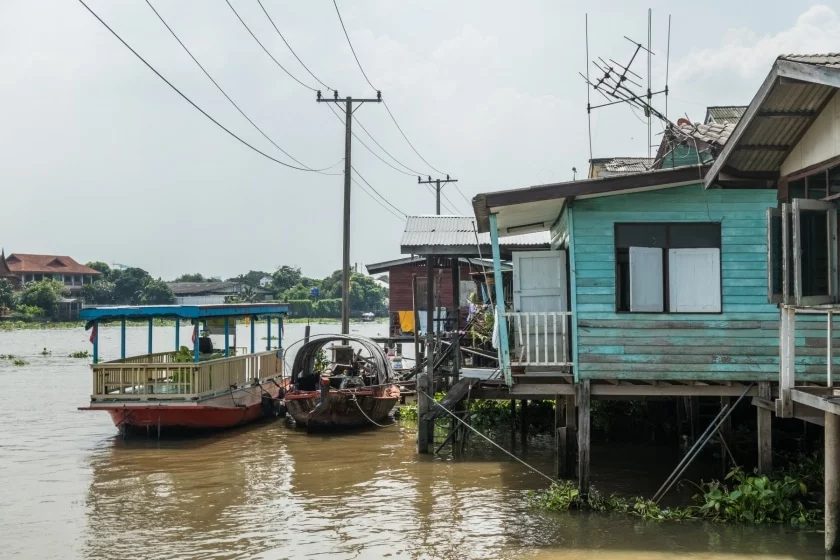 house on stilts bordering ko kret island