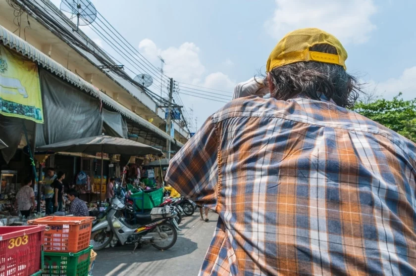 on a rickshaw nakhon pathom