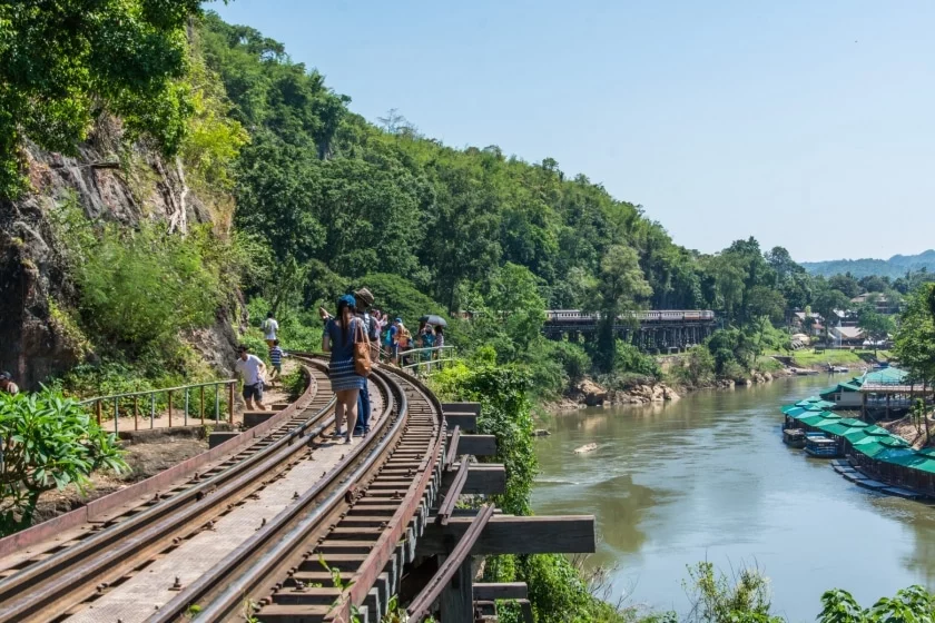 on wang pho tham viaduct krasae kanchanaburi