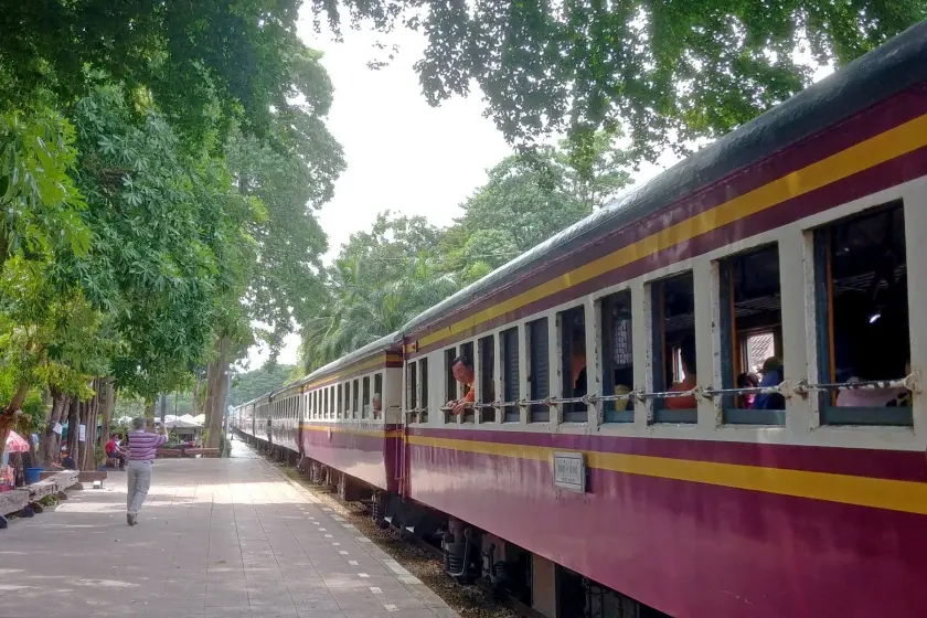 train station river kwai bridge kanchanaburi