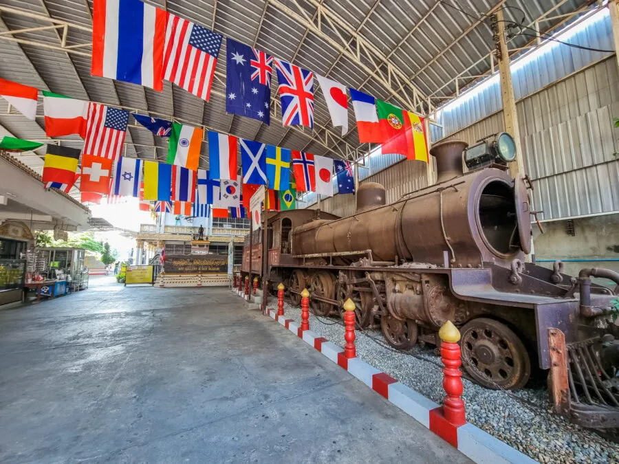 old locomotive jeath war museum kanchanaburi