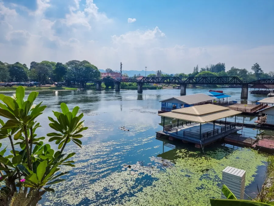 view of river kwai bridge jeath war museum kanchanaburi