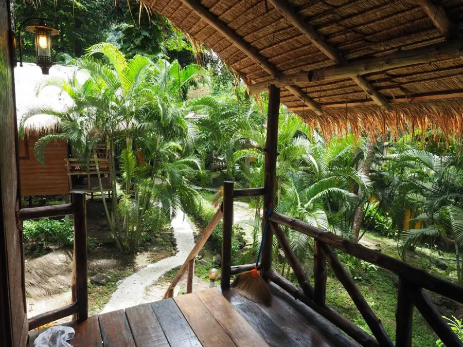 exterior terrace little eden bungalows ko chang