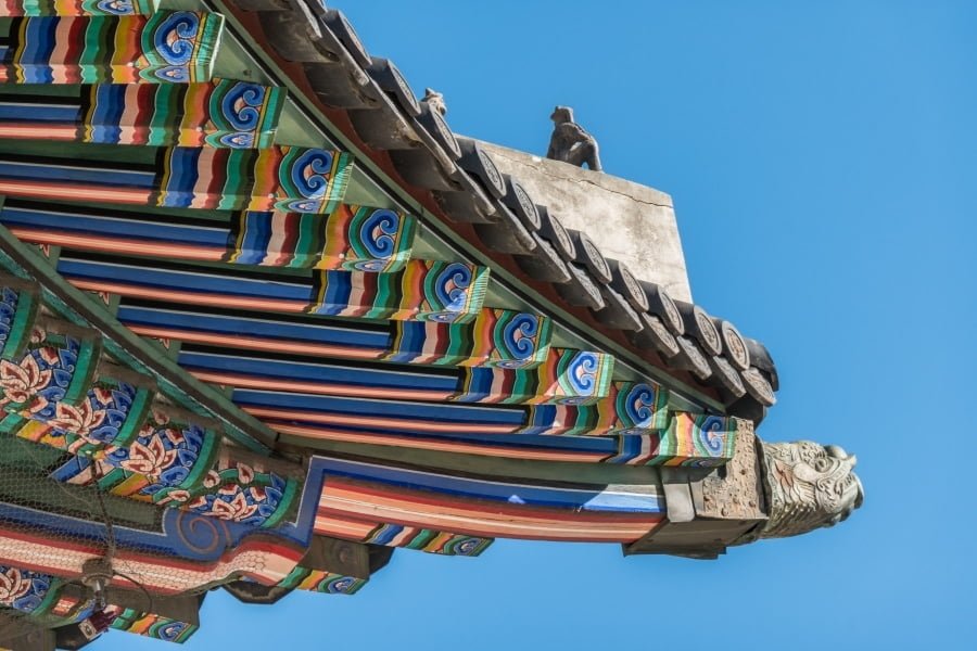 détail toit salle trone gyeongbokgung séoul