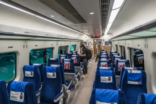 interieur train entre aeroport incheon seoul - coree du sud