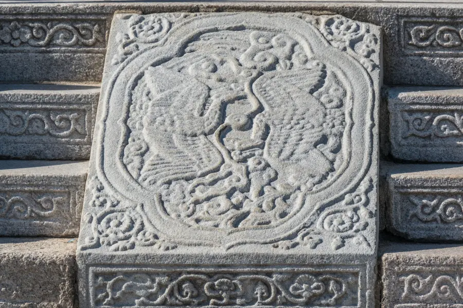 stone pattern throne room - gyeongbokgung palace - seoul