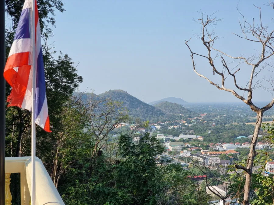 view from parking Wat Sangkat Rattana Khiri - Uthai Thani