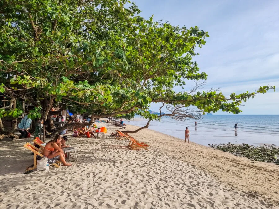 low tide white sand beach ko chang
